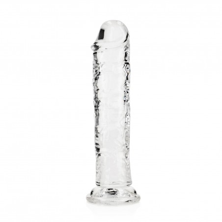 REALROCK CRYSTAL CLEAR - Dildo z Przyssawką - Transparentne - 18 cm
