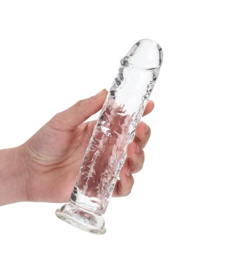 REALROCK CRYSTAL CLEAR - Dildo z Przyssawką - Transparentne - 18 cm