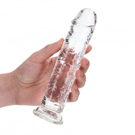 REALROCK CRYSTAL CLEAR - Dildo z Przyssawką - Transparentne - 18 cm