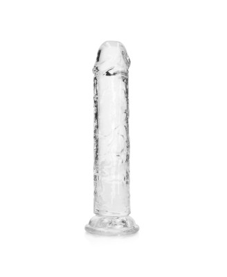 REALROCK CRYSTAL CLEAR - Dildo z Przyssawką - Transparentne - 18 cm