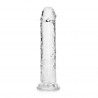 REALROCK CRYSTAL CLEAR - Dildo z Przyssawką - Transparentne - 18 cm