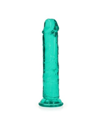 REALROCK CRYSTAL CLEAR - Dildo z Przyssawką - Zielone - 18 cm