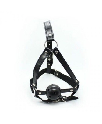 Knebel-Imbracatura Viso con morso Head Harness+Ball Gag
