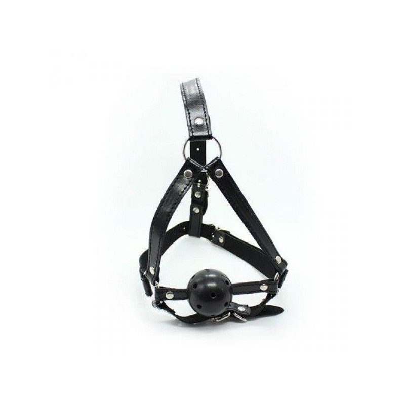 Knebel-Imbracatura Viso con morso Head Harness+Ball Gag
