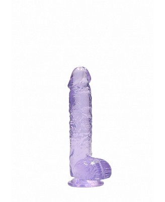 6"" / 15 cm Realistic Dildo With Balls - Purple