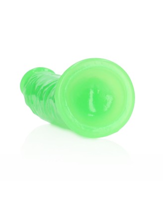 Slim Realistic Dildo with Suction Cup - Glow in the Dark - 6'' / 15,5 cm