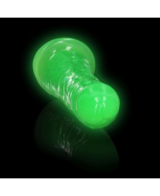 Slim Realistic Dildo with Suction Cup - Glow in the Dark - 6'' / 15,5 cm