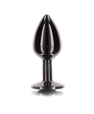 Butt Plug With Diamond Jewel S Black
