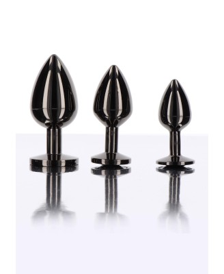 Butt Plug With Diamond Jewel S Black