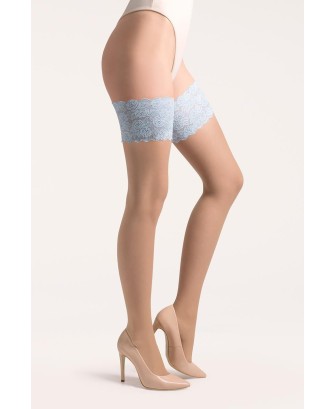 Bielizna-Pończochy ISABELLE Natural/Blue M/L