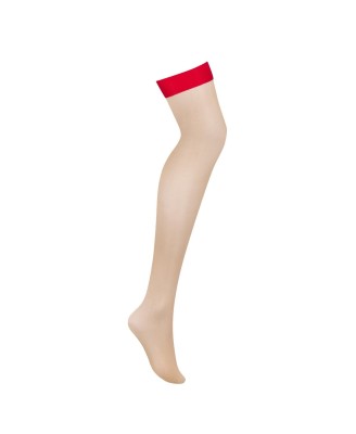 Bielizna-S814 pończochy czerwone L/XL