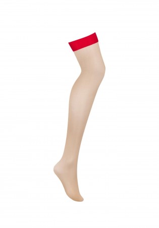 Bielizna-S814 pończochy czerwone  S/M