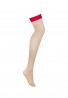 Bielizna-S814 pończochy czerwone  S/M