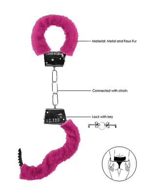 Beginner""s Handcuffs Furry - Pink