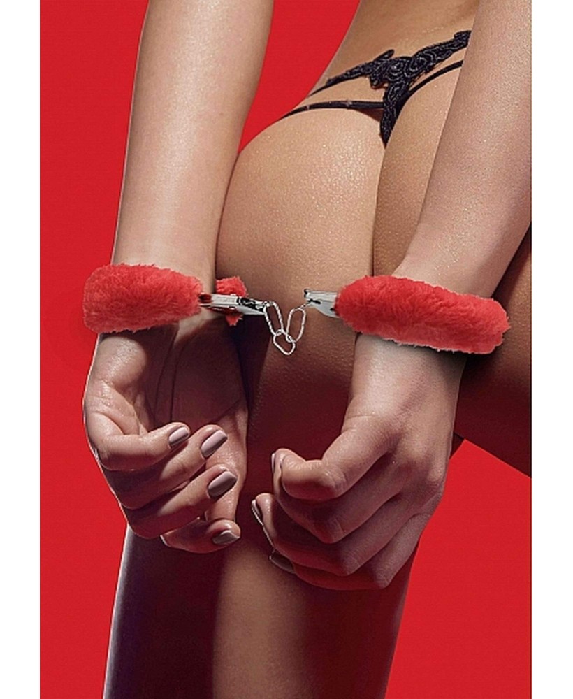 Beginner""s Handcuffs Furry - Red