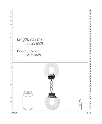 Beginner""s Handcuffs Furry - White