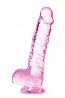 NATURALLY YOURS  6" CRYSTALLINE DILDO  ROSE