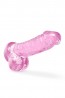 NATURALLY YOURS  6" CRYSTALLINE DILDO  ROSE