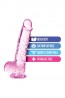 NATURALLY YOURS  6" CRYSTALLINE DILDO  ROSE