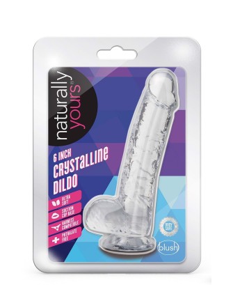 NATURALLY YOURS  6" CRYSTALLINE DILDO  DIAMOND