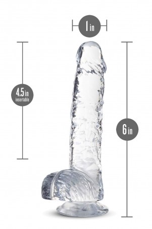 NATURALLY YOURS  6" CRYSTALLINE DILDO  DIAMOND