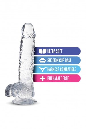 NATURALLY YOURS  6" CRYSTALLINE DILDO  DIAMOND