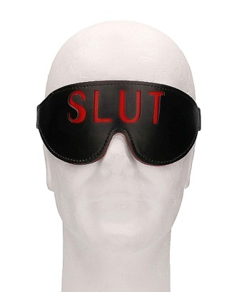 Ouch! Blindfold - SLUT - Black