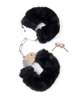 Kajdanki Fetish B - Series- Furry Cuffs Black 2,7