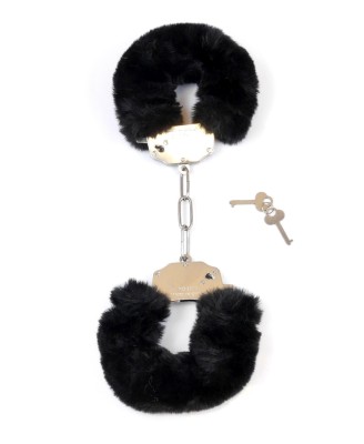 Kajdanki Fetish B - Series- Furry Cuffs Black 2,7