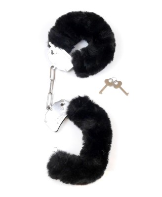 Kajdanki Fetish B - Series- Furry Cuffs Black 2,7