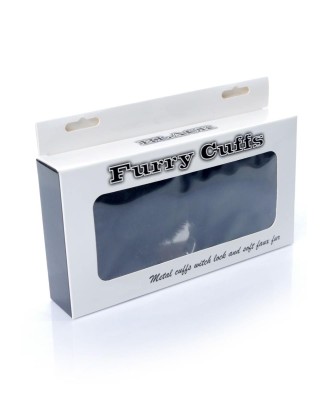 Kajdanki Fetish B - Series- Furry Cuffs Black 2,7