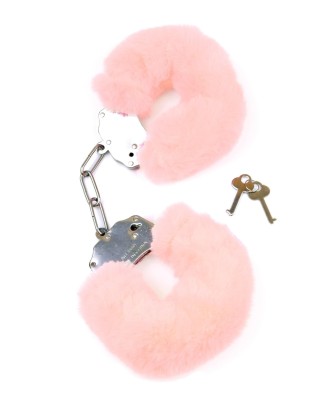 Kajdanki Fetish B - Series- Furry Cuffs Light Pink
