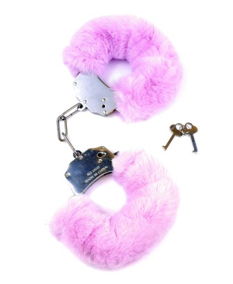 Kajdanki Fetish B - Series- Furry Cuffs Purple