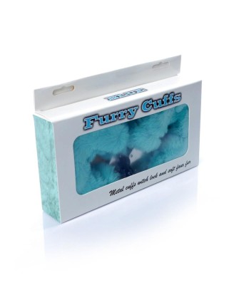 Kajdanki Fetish B - Series- Furry Cuffs Blue
