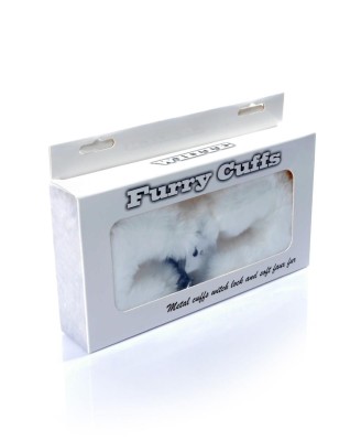 Kajdanki Fetish B - Series - Furry Cuffs White