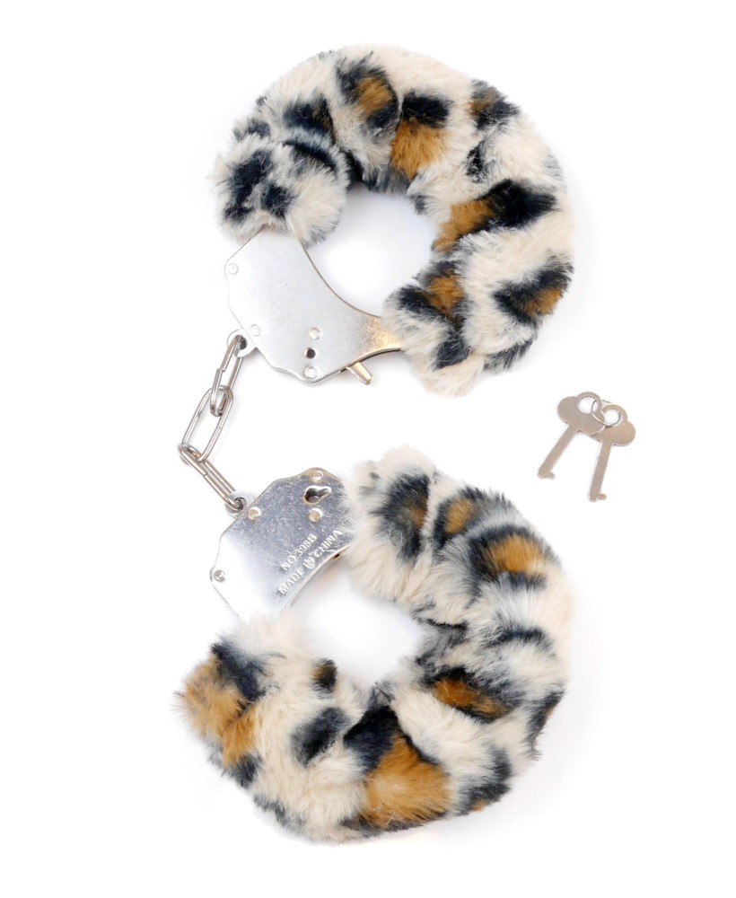 Kajdanki Fetish B - Series- Furry Cuffs Leopard