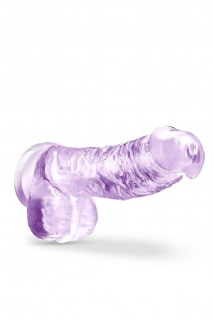 NATURALLY YOURS  6" CRYSTALLINE DILDO  AMETHYST