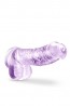 NATURALLY YOURS  6" CRYSTALLINE DILDO  AMETHYST