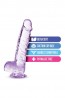 NATURALLY YOURS  6" CRYSTALLINE DILDO  AMETHYST
