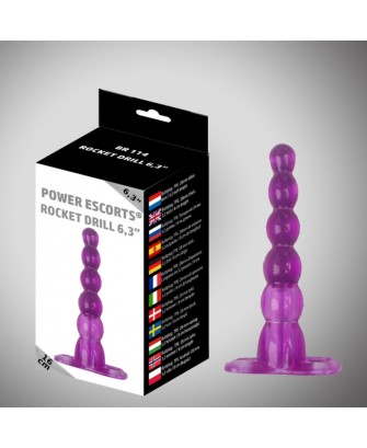 Rocket drill 6,3 inch purple big anal plug 6,3 inch / 16 cm
