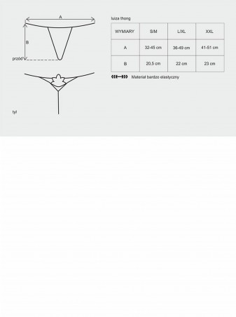 Bielizna-Luiza stringi czarne  S/M