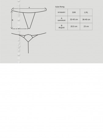 Bielizna-Luiza stringi białe  S/M