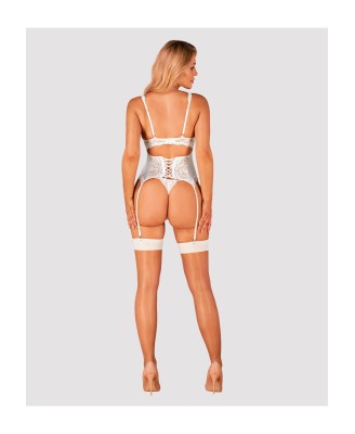 Bielizna-S814 pończochy białe L/XL