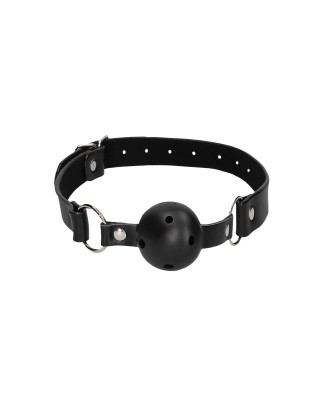 Breathable Ball Gag - With Bonded Leather Straps