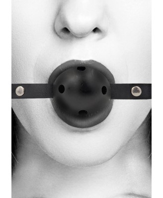 Breathable Ball Gag - With Bonded Leather Straps