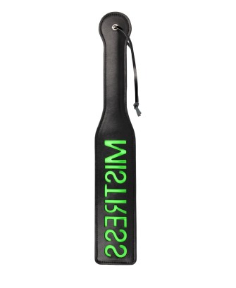 'Mistress'' Paddle - Glow in the Dark - Black/Neon Green