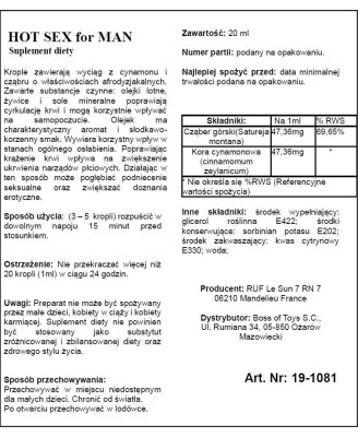 Supl.diety-HOT SEX FOR MAN 20ML