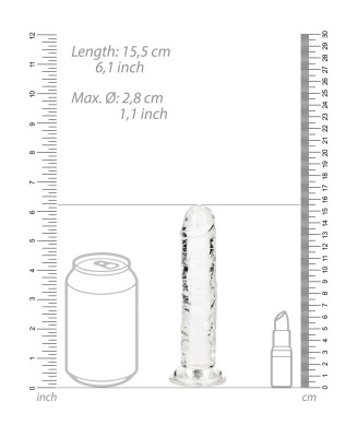 Straight Realistic Dildo with Suction Cup - 6'' / 14,5