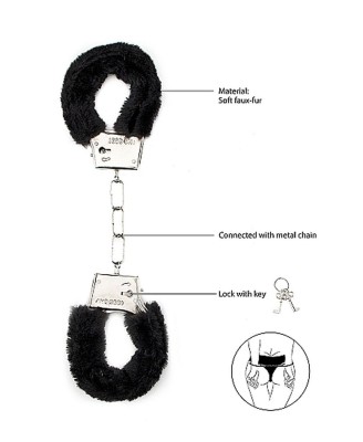 Furry Handcuffs - Black