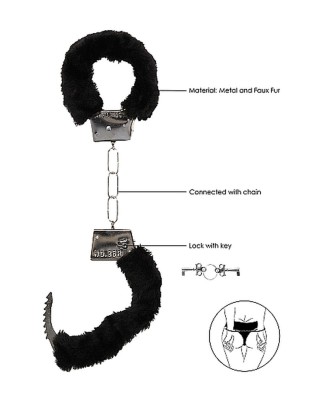 Beginner""s Handcuffs Furry - Black